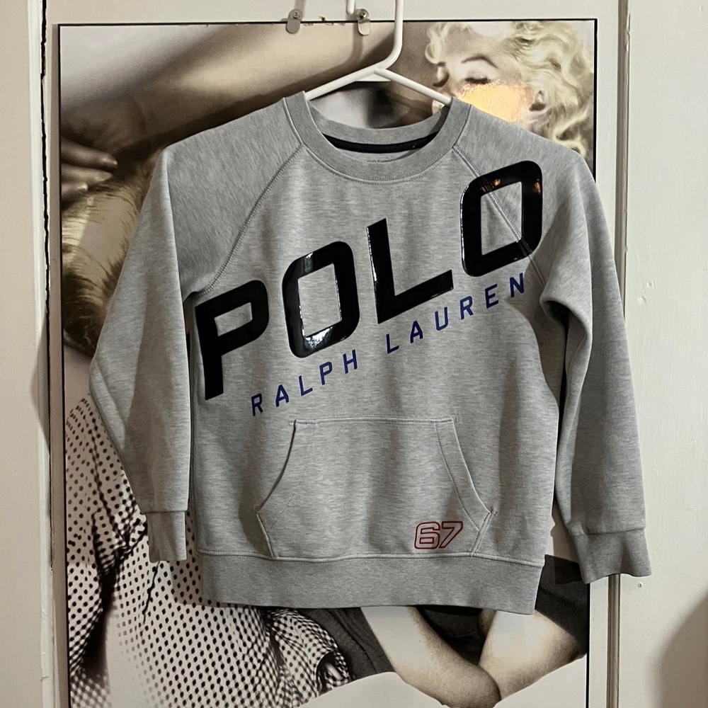 2/35$ Kids size 7-8 Polo Ralph Lauren Graphic Crew Neck sweater